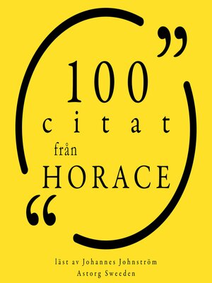 cover image of 100 citat från Horace